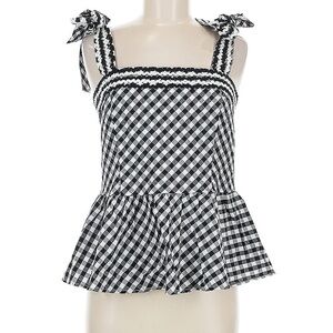 Crown & Ivy Black and White Checkered Tank Top
